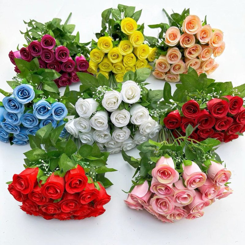 Bouquet de fleurs de roses artificielles - HE-9091